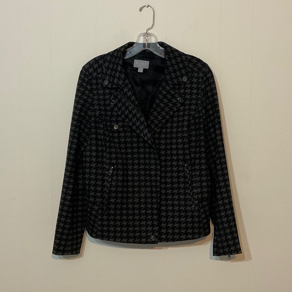 Pure Collection Gray Houndstooth Jacket - image 1